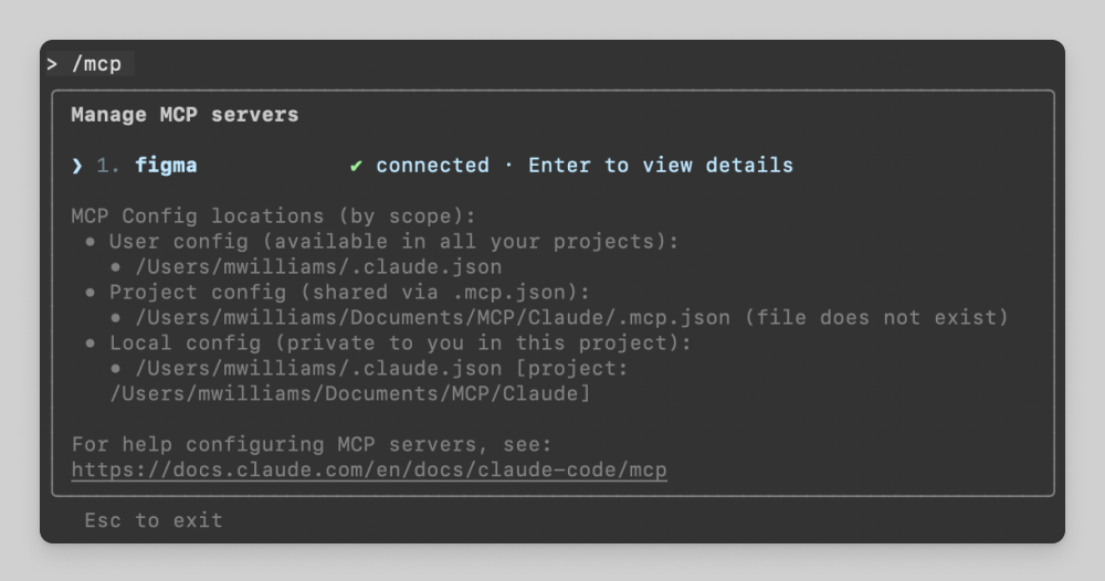 figma mcp 连接成功